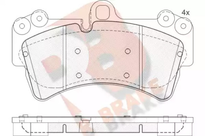 Комплект тормозных колодок (R BRAKE: RB1595)