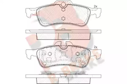 Комплект тормозных колодок (R BRAKE: RB1599)