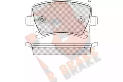 Комплект тормозных колодок (R BRAKE: RB1600)