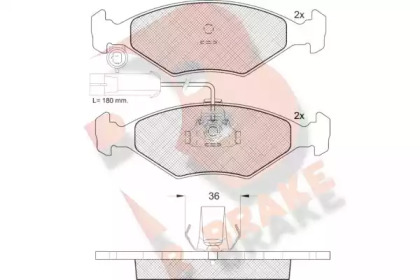 Комплект тормозных колодок (R BRAKE: RB1603)