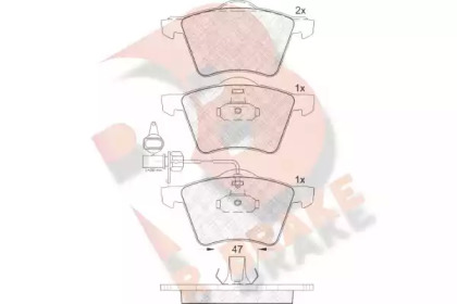 Комплект тормозных колодок (R BRAKE: RB1605)