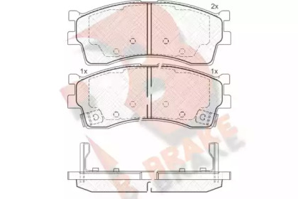 Комплект тормозных колодок (R BRAKE: RB1610)