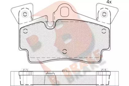 Комплект тормозных колодок (R BRAKE: RB1611-203)