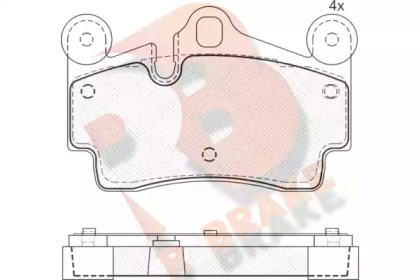 Комплект тормозных колодок (R BRAKE: RB1611)