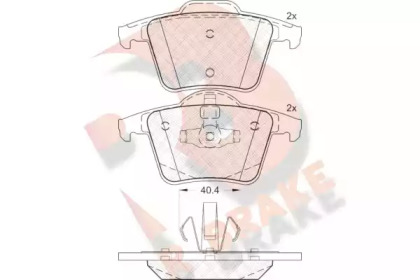 Комплект тормозных колодок (R BRAKE: RB1612)