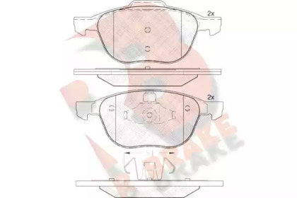 Комплект тормозных колодок (R BRAKE: RB1617-202)