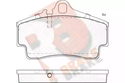 Комплект тормозных колодок (R BRAKE: RB1619)