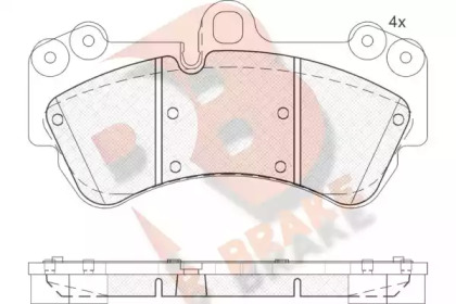 Комплект тормозных колодок (R BRAKE: RB1620)