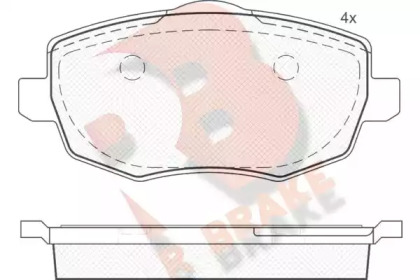 Комплект тормозных колодок (R BRAKE: RB1621)