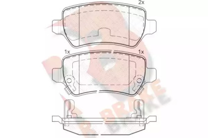 Комплект тормозных колодок (R BRAKE: RB1622)