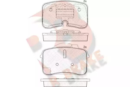 Комплект тормозных колодок (R BRAKE: RB1626)