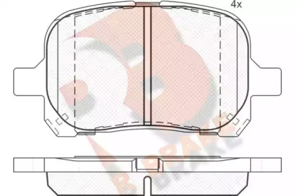 Комплект тормозных колодок (R BRAKE: RB1632)