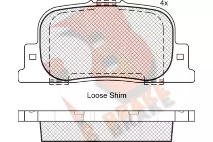Комплект тормозных колодок (R BRAKE: RB1633)