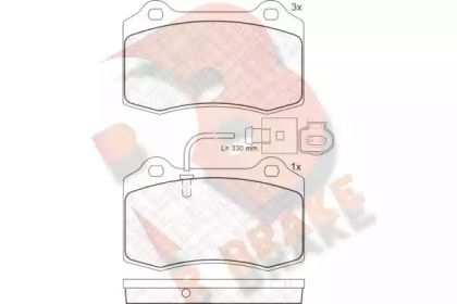 Комплект тормозных колодок (R BRAKE: RB1636)