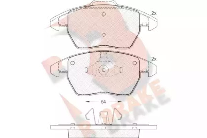 Комплект тормозных колодок (R BRAKE: RB1637)