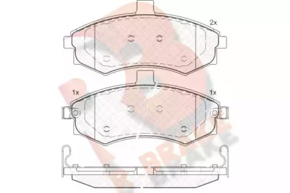 Комплект тормозных колодок (R BRAKE: RB1643)