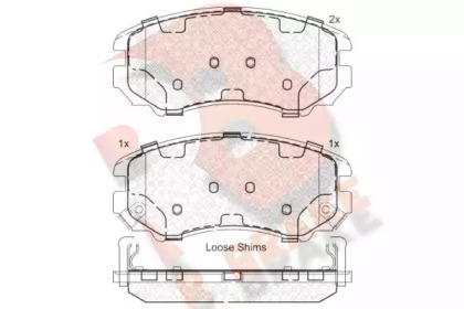 Комплект тормозных колодок (R BRAKE: RB1644)