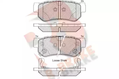 Комплект тормозных колодок (R BRAKE: RB1645)