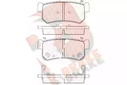 Комплект тормозных колодок (R BRAKE: RB1646)