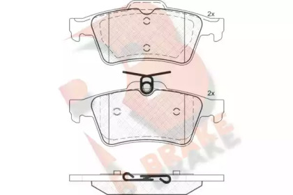 Комплект тормозных колодок (R BRAKE: RB1651)