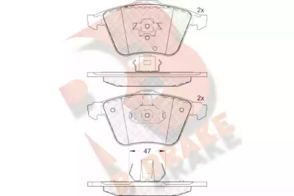 Комплект тормозных колодок (R BRAKE: RB1652)