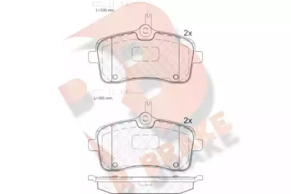 Комплект тормозных колодок (R BRAKE: RB1656)