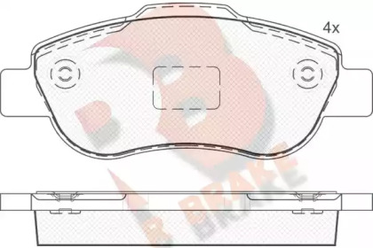 Комплект тормозных колодок (R BRAKE: RB1659)