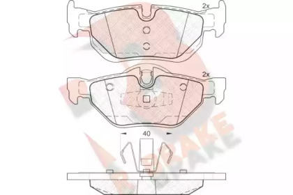 Комплект тормозных колодок (R BRAKE: RB1663)