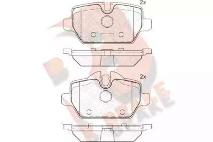 Комплект тормозных колодок (R BRAKE: RB1664)