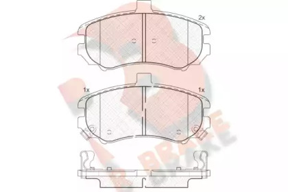 Комплект тормозных колодок (R BRAKE: RB1666)