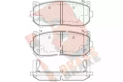 Комплект тормозных колодок (R BRAKE: RB1669)