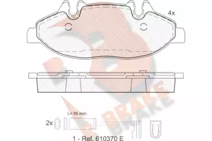 Комплект тормозных колодок (R BRAKE: RB1675)