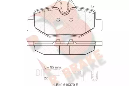 Комплект тормозных колодок (R BRAKE: RB1676)