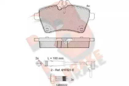 Комплект тормозных колодок (R BRAKE: RB1678-700)