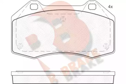 Комплект тормозных колодок (R BRAKE: RB1679)