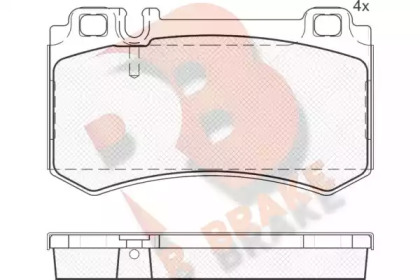 Комплект тормозных колодок (R BRAKE: RB1680)