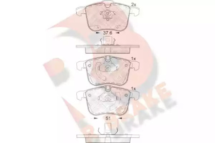 Комплект тормозных колодок (R BRAKE: RB1681)