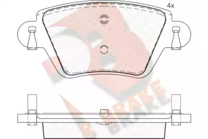 Комплект тормозных колодок (R BRAKE: RB1682)