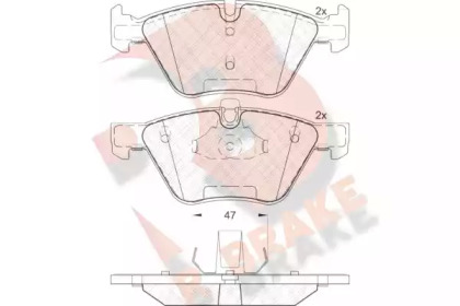 Комплект тормозных колодок (R BRAKE: RB1683-203)