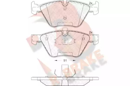 Комплект тормозных колодок (R BRAKE: RB1683)