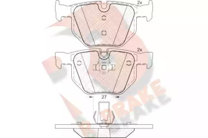 Комплект тормозных колодок (R BRAKE: RB1684)