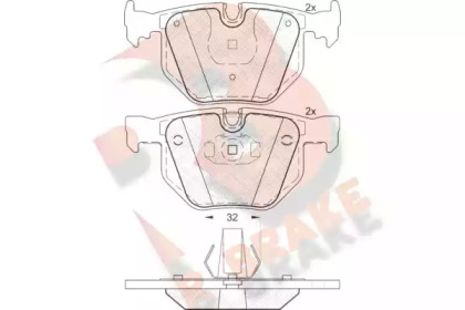 Комплект тормозных колодок (R BRAKE: RB1685)