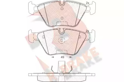 Комплект тормозных колодок (R BRAKE: RB1686)