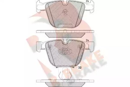 Комплект тормозных колодок (R BRAKE: RB1687)