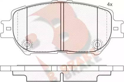 Комплект тормозных колодок (R BRAKE: RB1689)