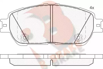 Комплект тормозных колодок (R BRAKE: RB1690-200)