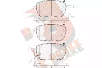 Комплект тормозных колодок (R BRAKE: RB1696)