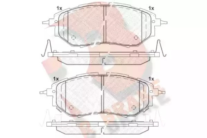 Комплект тормозных колодок (R BRAKE: RB1697)