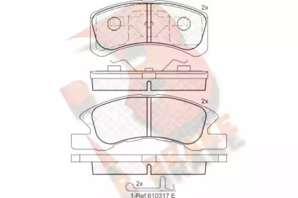 Комплект тормозных колодок (R BRAKE: RB1701)