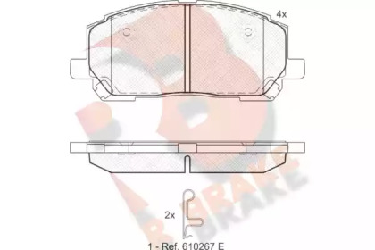 Комплект тормозных колодок (R BRAKE: RB1705)